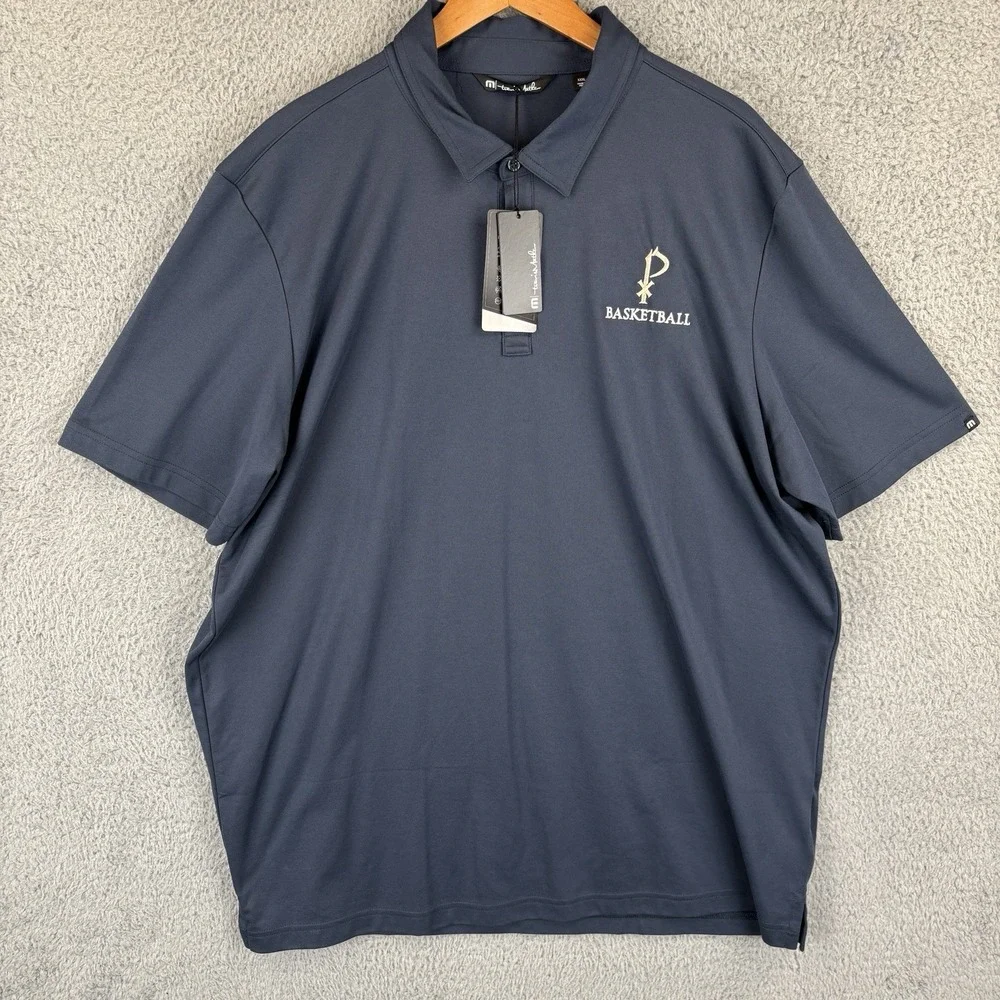 NEW Travis Mathew Polo Shirt Mens 3XL Blue Oceanside Golf Casual *Logo*